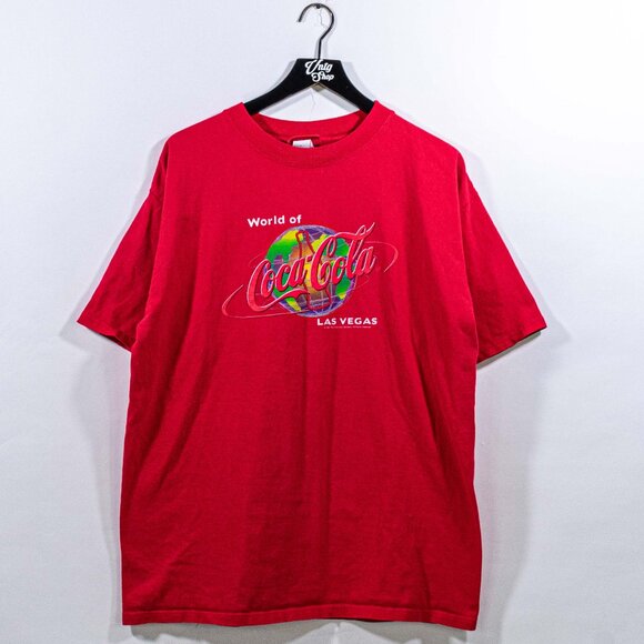 World of Coca Cola Las Vegas T-Shirt Large VTG 90s Soda Retro - Picture 1 of 5